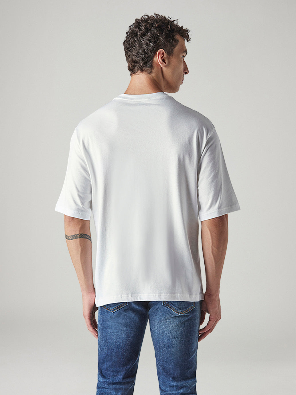 Men's Graphic Regular Fit Jersey T-Shirt - Back View