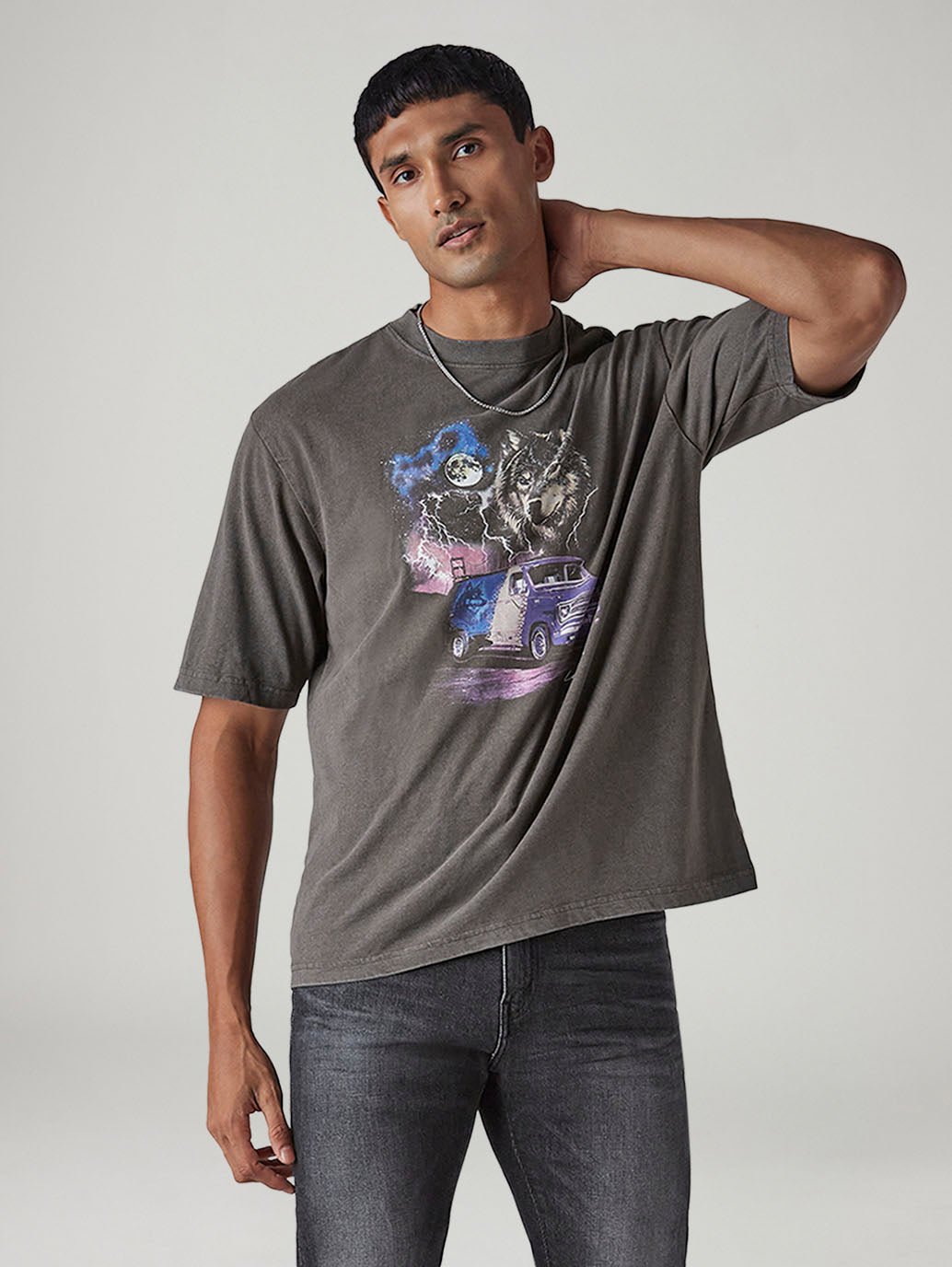 Men's Graphic Print Regular Fit Jersey T-Shirt