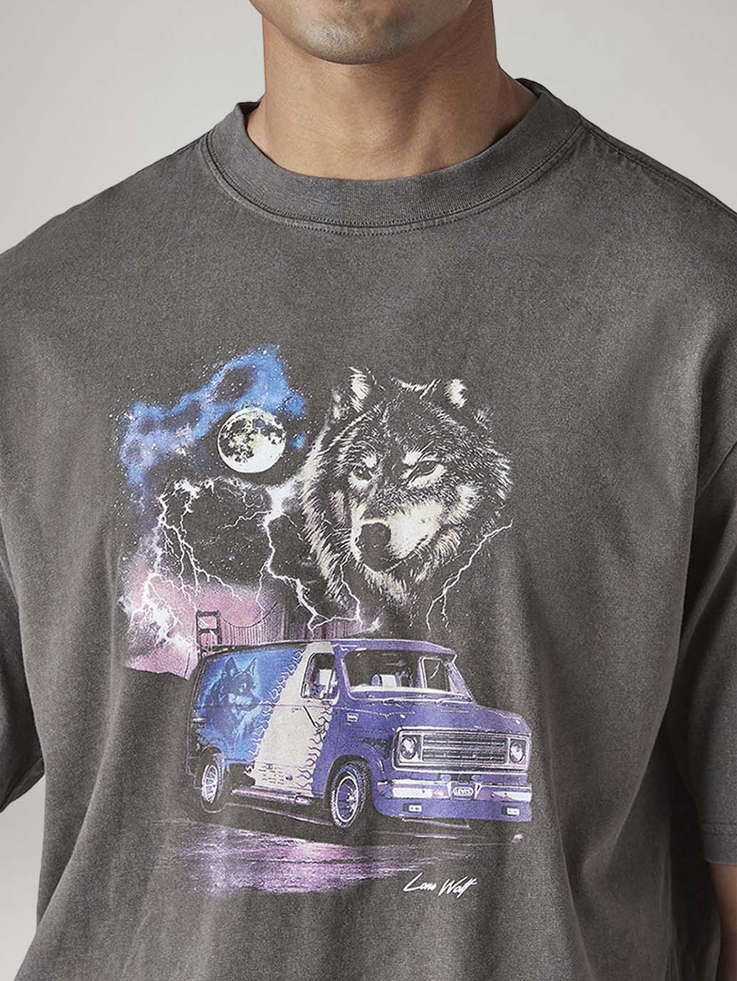 Men's Graphic Print Regular Fit Jersey T-Shirt - Detail View