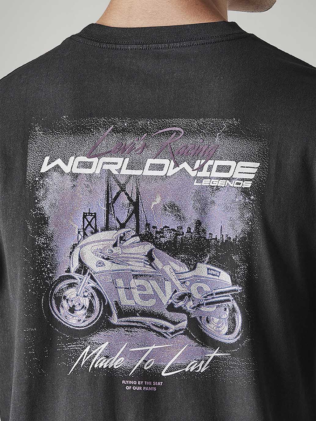 Men's Graphic Print Regular Fit Jersey T-Shirt - Detail View