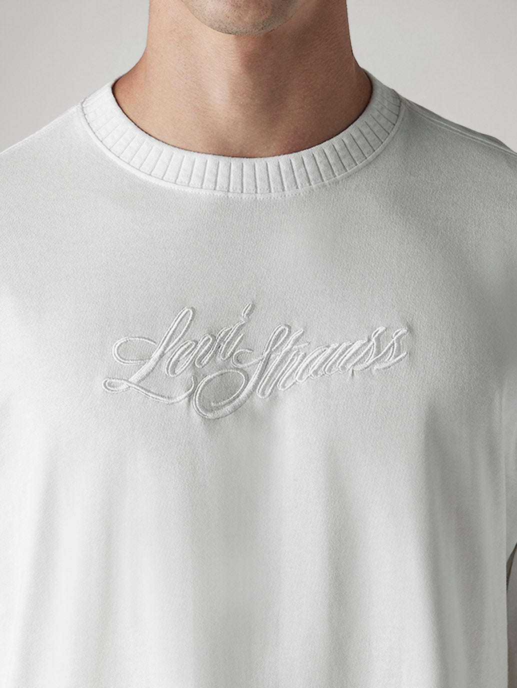 Men's Embroidered Regular Fit Jersey T-Shirt - Detail View