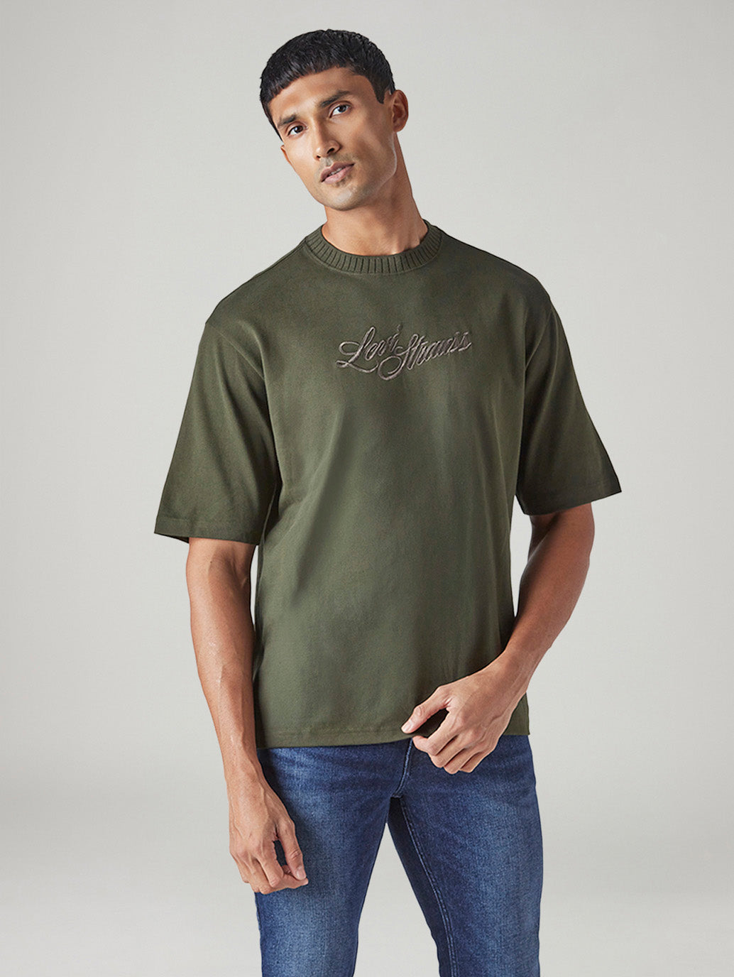Men's Embroidered Regular Fit Jersey T-Shirt