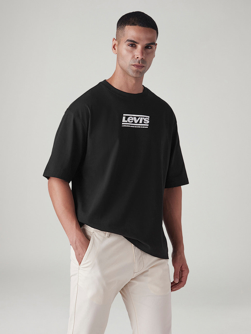Men's Logo Printed Loose Fit T-Shirt