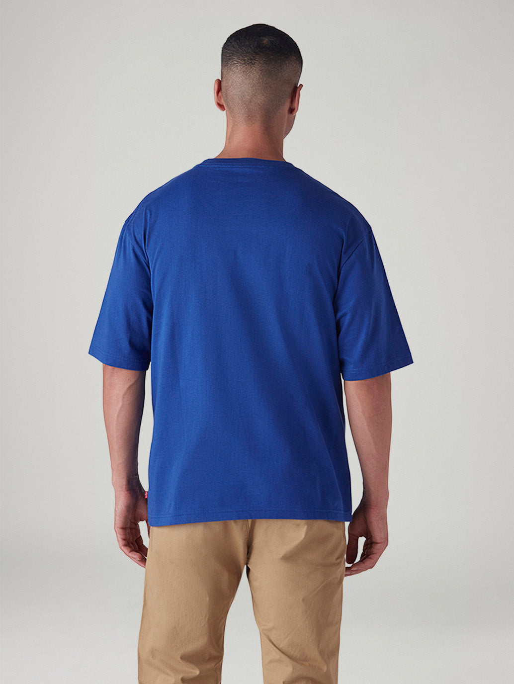 Men's Logo Printed Loose Fit T-Shirt - Back View