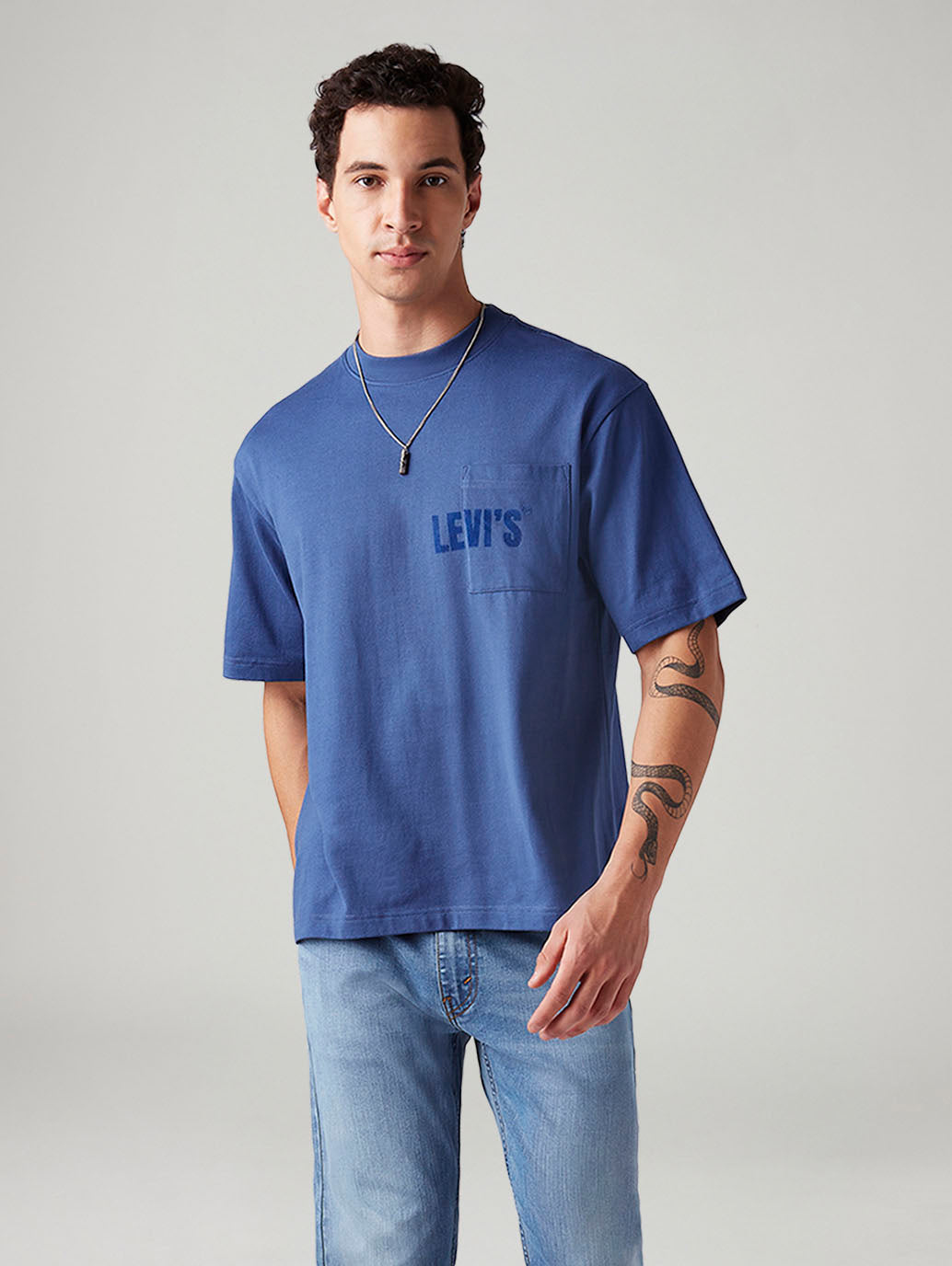 Men's Logo Printed Loose Fit T-Shirt