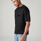 Men's Solid Loose Fit T-Shirt - Side View
