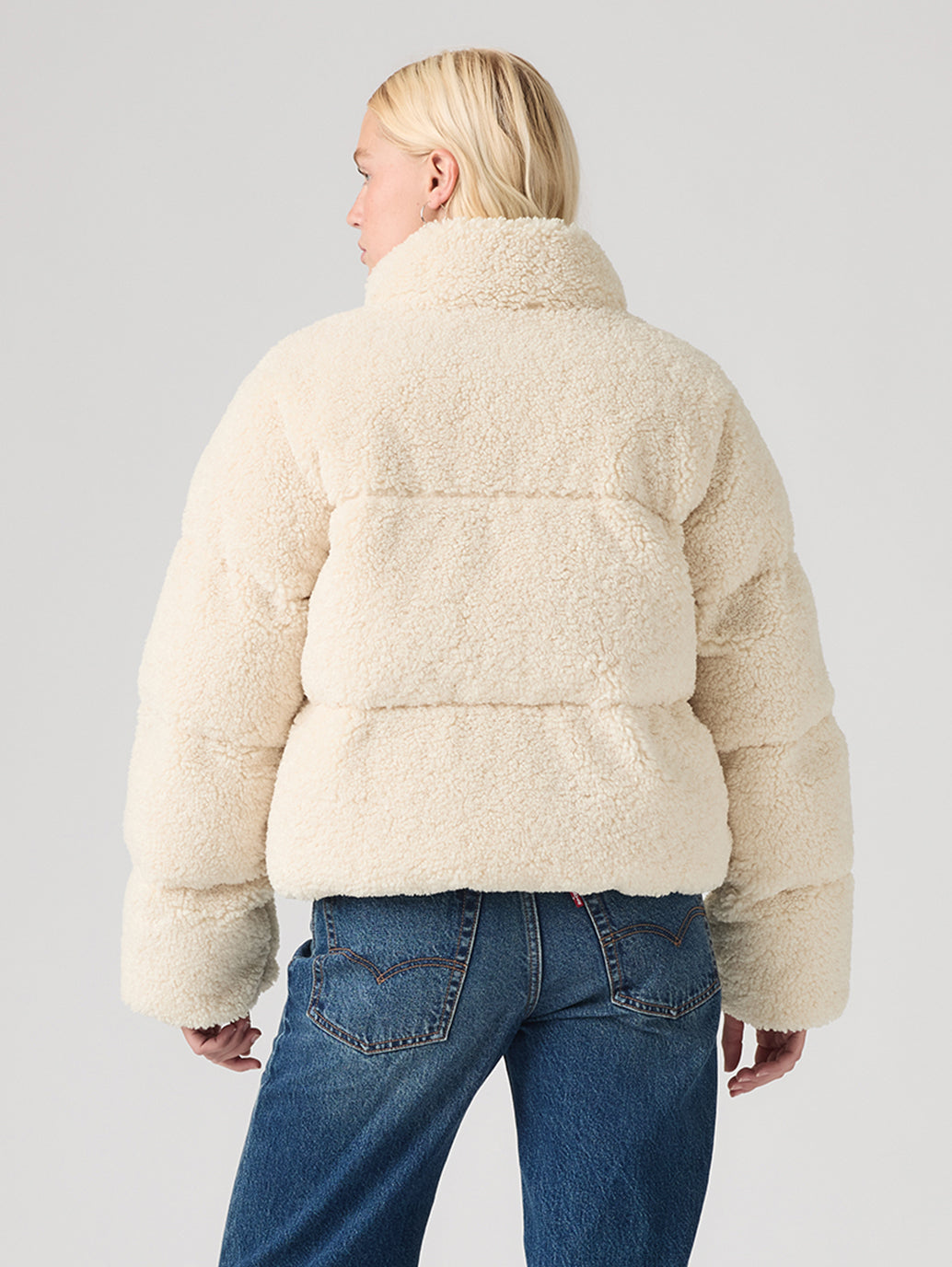 Levi's® Women's Brynn Cropped Puffer Jacket - Back View