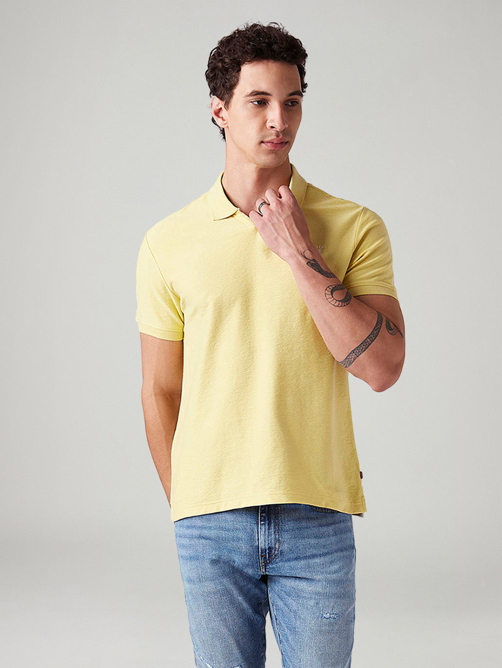Men's Solid Regular Fit Polo T-Shirt