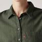 Women's Solid Relaxed Fit Linen Shirt - Detail View