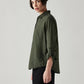 Women's Solid Relaxed Fit Linen Shirt - Side View