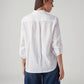 Women's Solid Relaxed Fit Linen Shirt - Back View