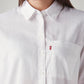 Women's Solid Relaxed Fit Linen Shirt - Detail View