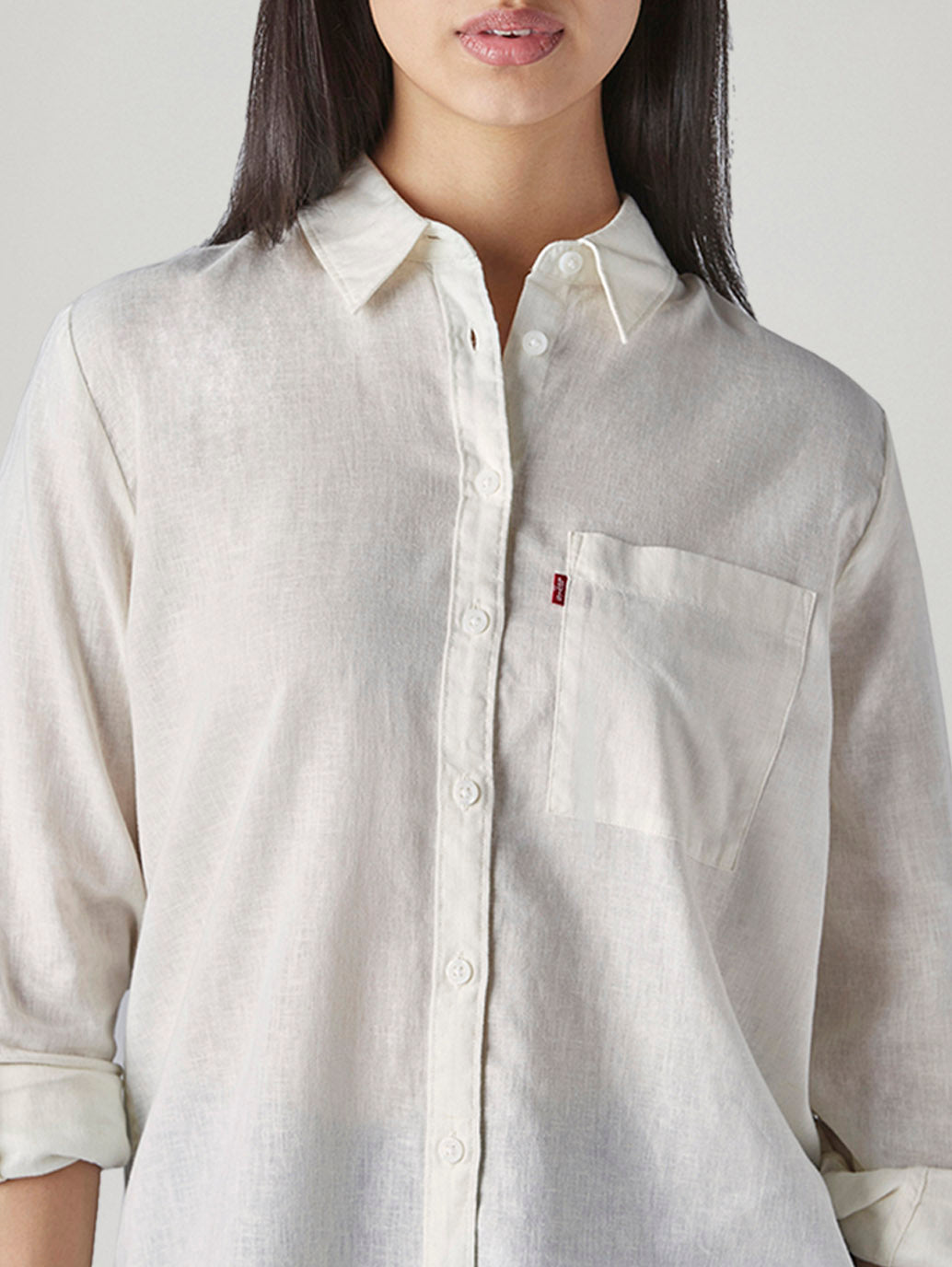 Women's Solid Regular Fit Shirt - Detail View
