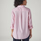 Women's Solid Regular Fit Linen Shirt - Back View