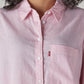 Women's Solid Regular Fit Linen Shirt - Detail View