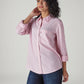 Women's Solid Regular Fit Linen Shirt - Side View