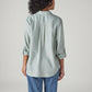 Women's Solid Relaxed Fit Utility Shirt - Back View
