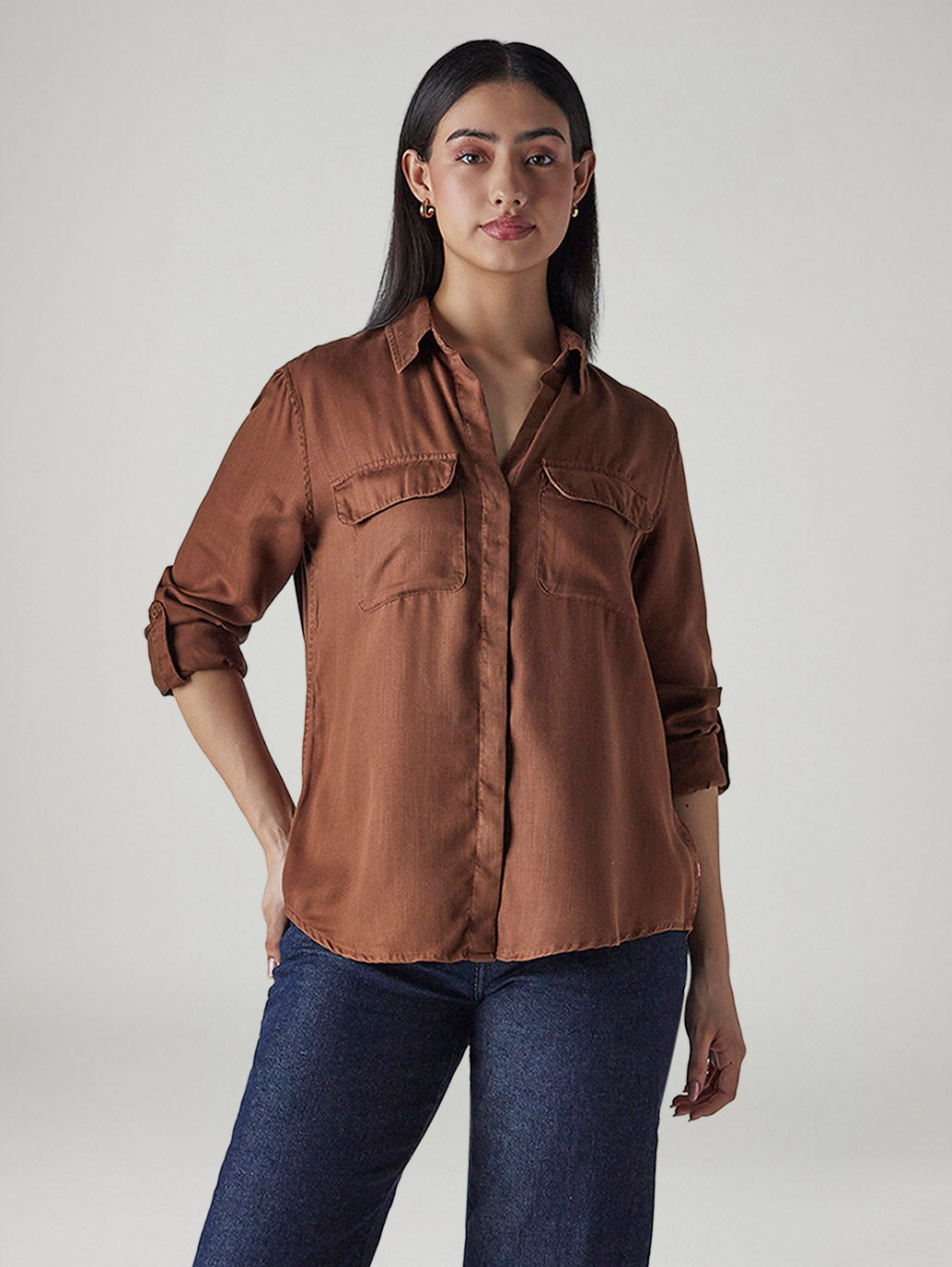 Women's Solid Relaxed Fit Shirt