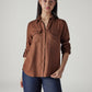 Women's Solid Relaxed Fit Shirt - Front View