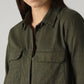 Women's Solid Relaxed Fit Linen Shirt - Detail View