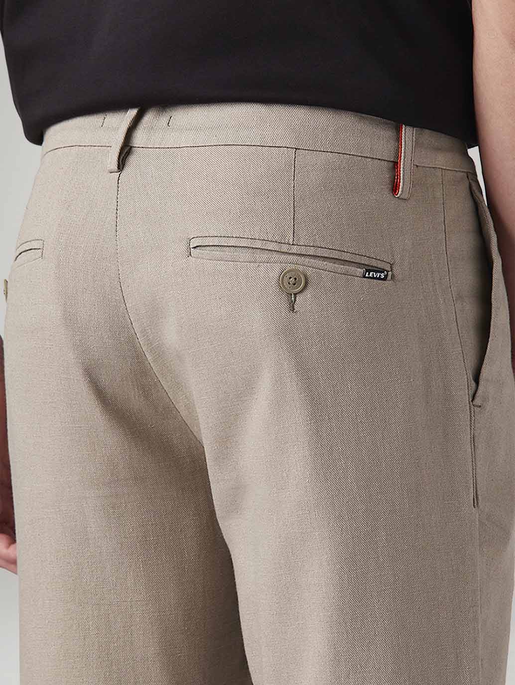 Men's Beige Authentic Relaxed Straight Fit Mid Rise Chinos - 20 View