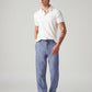 Men's Blue Loose Straight Fit Mid Rise Chinos - Styleshot View