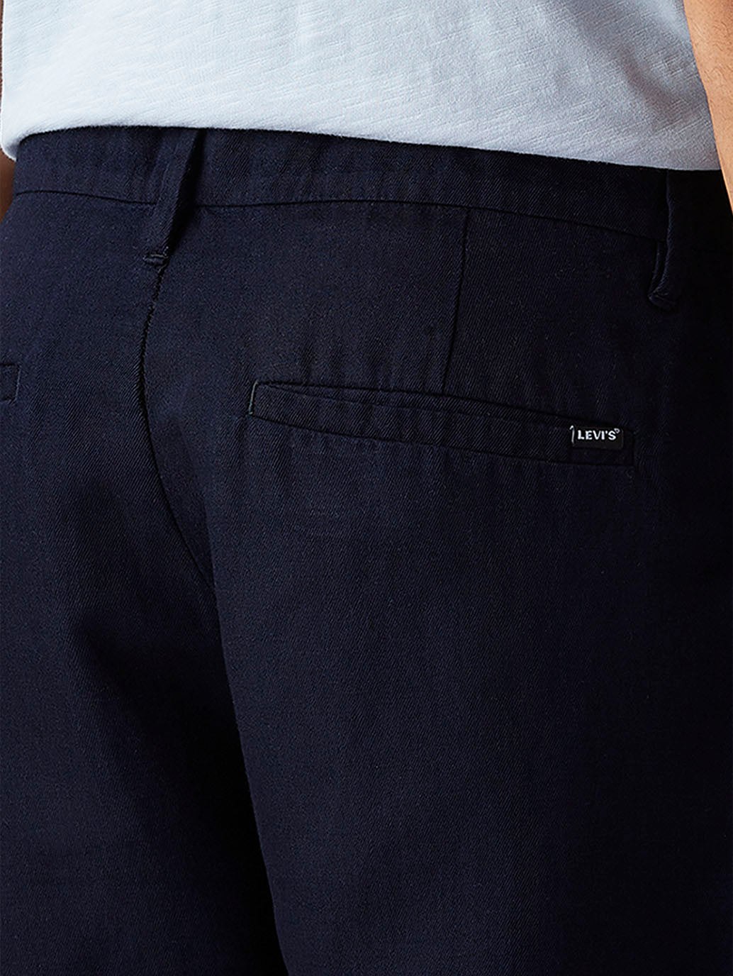 Men's 550 Relaxed Fit Mid Rise Linen Chino Trousers - Detail View