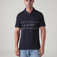Men's Logo Printed Slim Fit Pique Polo T-Shirt - Front View