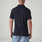 Men's Logo Printed Slim Fit Pique Polo T-Shirt - Back View