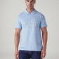 Men's Logo Printed Slim Fit Pique Polo T-Shirt - Front View