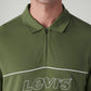 Men's Logo Printed Slim Fit Pique Polo T-Shirt - Detail View