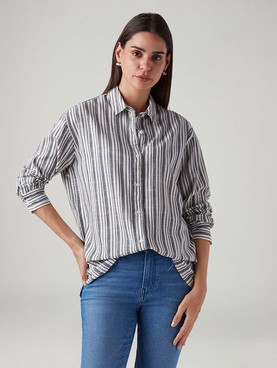 levi's Women's Striped Relaxed Fit Poplin Shirt-picture-13