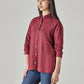 Women's Solid Loose Fit Shirt - Side View
