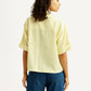 Women's Textured Yellow Spread Collar Shirt - Back View