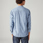 Men's Solid Slim Fit Denim Shirt - Back View
