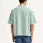 Men's Checkered Green Boxy Shirt - Back View
