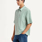 Men's Checkered Green Boxy Shirt - Side View