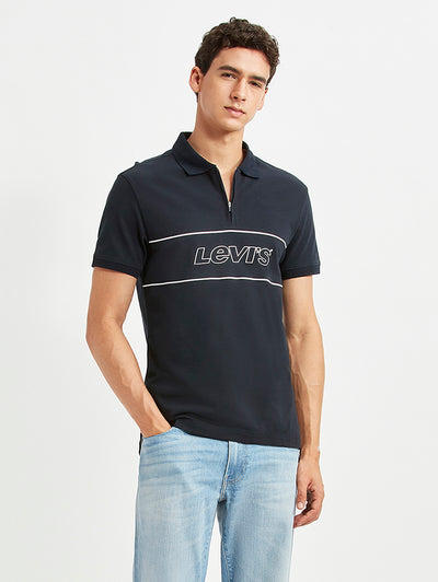 levi's Men's Brand Logo Navy Slim Fit Polo T-shirt-picture-25