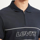 Men's Brand Logo Navy Slim Fit Polo T-shirt - Detail View