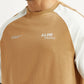 Men's Colorblock Tan Loose Fit T-shirt - Detail View