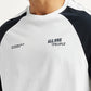 Men's Colorblock White Loose Fit T-shirt - Detail View