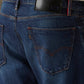 Men's 555 Dark Blue Relaxed Straight Fit Mid Rise Redloop Jeans - Detail View