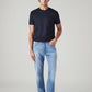 Men's 555 Light Blue Relaxed Straight Fit Mid Rise Redloop Jeans - Front View