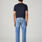 Men's 555 Light Blue Relaxed Straight Fit Mid Rise Redloop Jeans - Back View