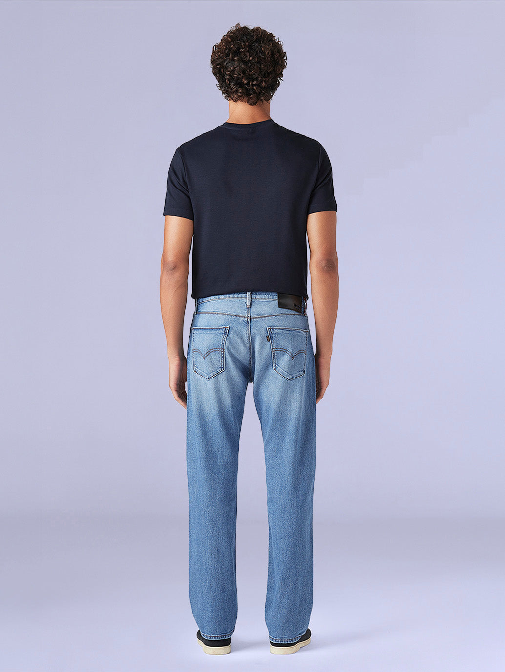 Men's 555 Light Blue Relaxed Straight Fit Mid Rise Redloop Jeans - 1b7e65aa-a29d-4f6f-8d5c-682f1932153a View