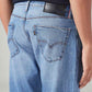 Men's 555 Light Blue Relaxed Straight Fit Mid Rise Redloop Jeans - 20 View