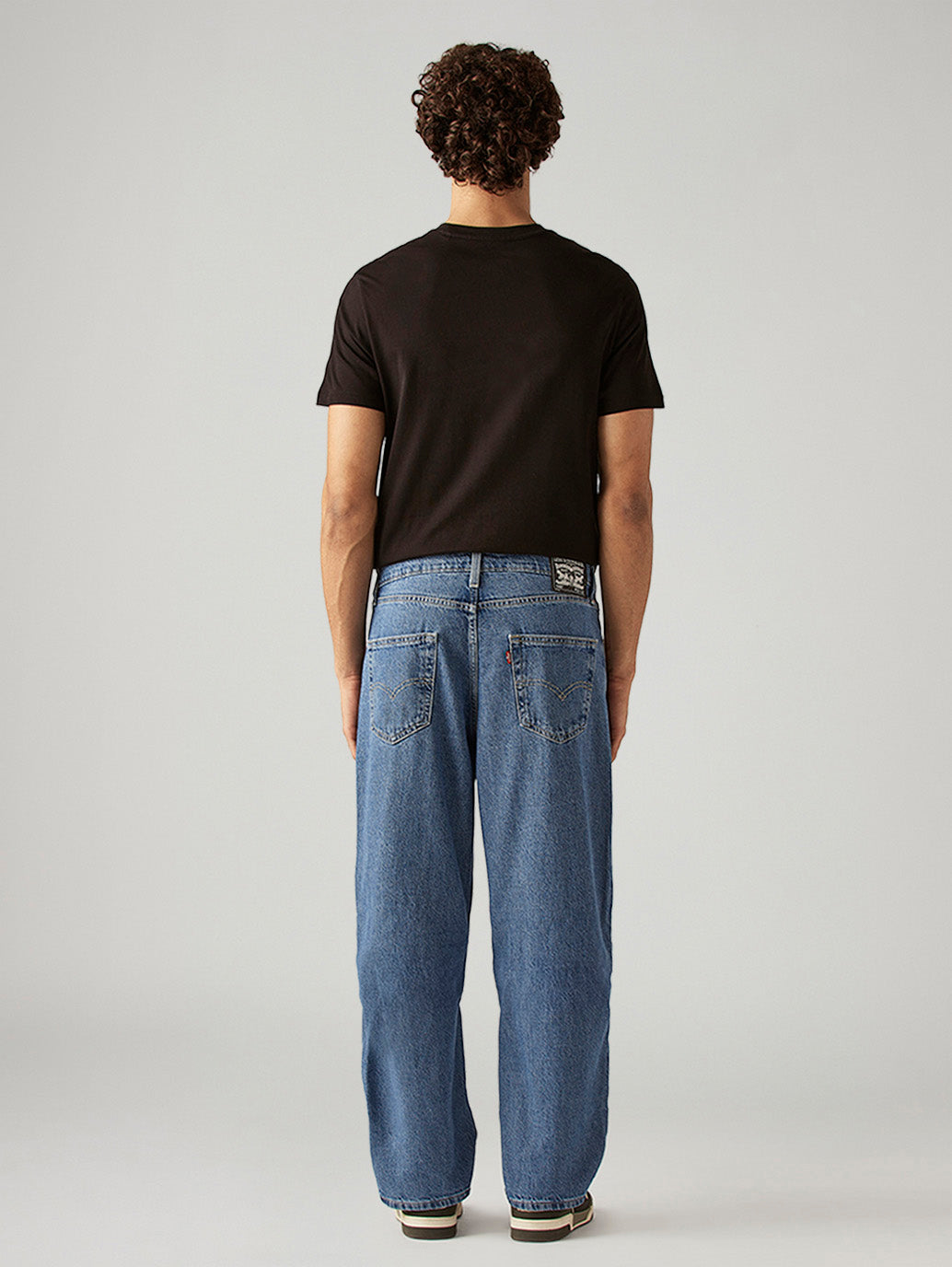 Men's 568 Blue Loose Fit Mid Rise Jeans - Back View