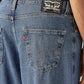 Men's 568 Blue Loose Fit Mid Rise Jeans - Detail View