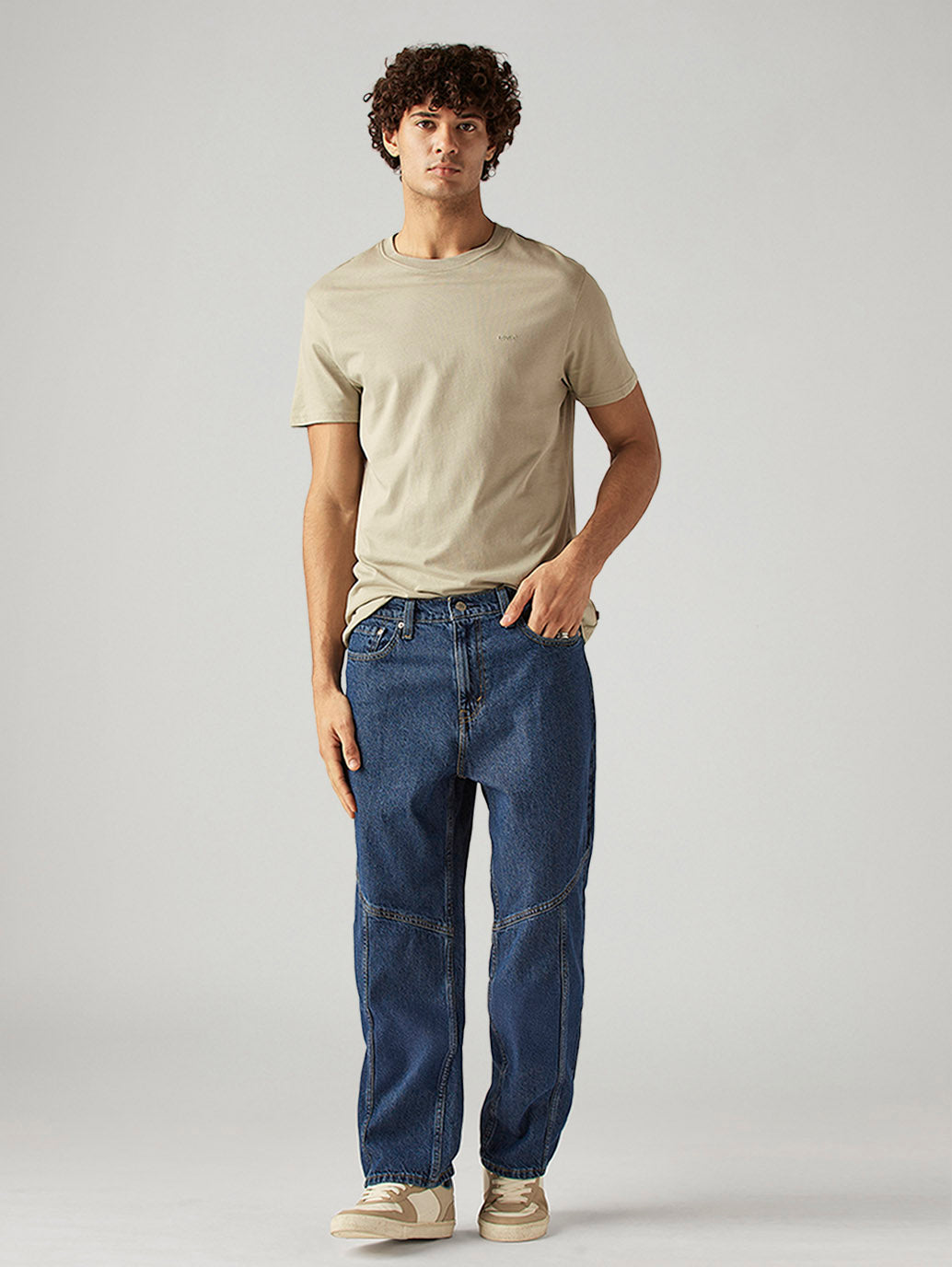 Men's 568 Dark Blue Loose Fit Mid Rise Jeans