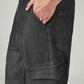 Men's 568 Charcoal Grey Loose Fit Mid Rise Cargos - Detail View